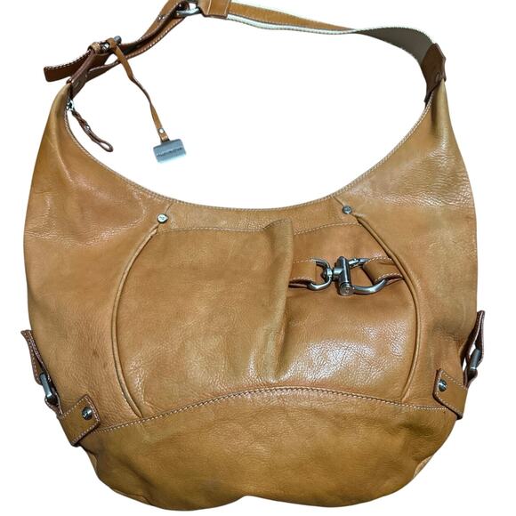 Nuovedie Handbags - Elegant Tan Leather Hobo Bag